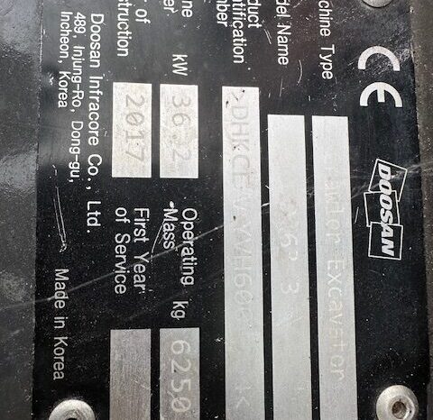 MINIEXCAVADORA DOOSAN DX 63 lleno